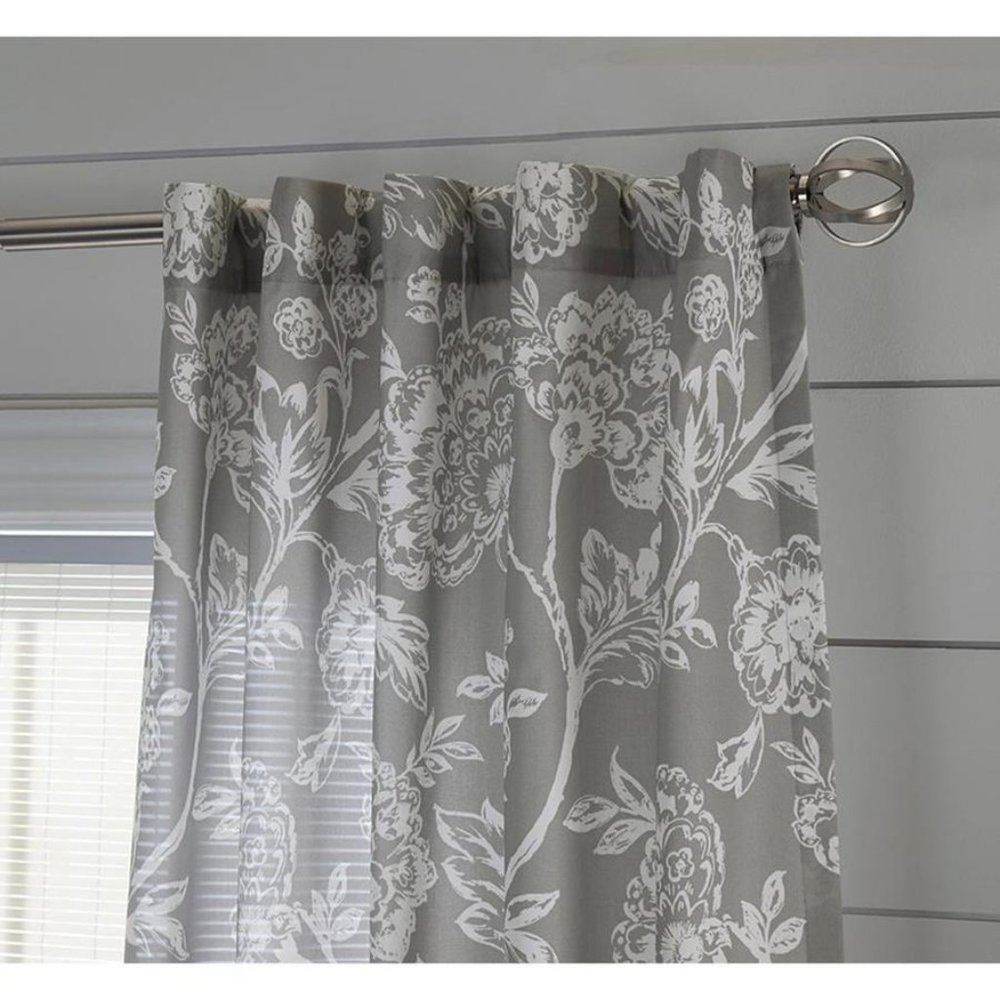 Allen Roth Jacklyn Window Curtains Panel 84" Brown